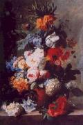 Jan van Huysum Still Life of Flowers in a Vase on a Marble Ledge oil painting artist